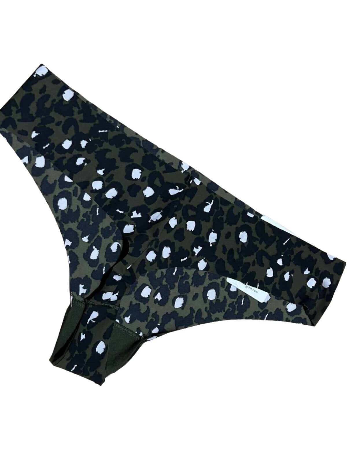 CALVIN KLEIN Invisibles Dk Green Black Leopard Thong Panty Underwear