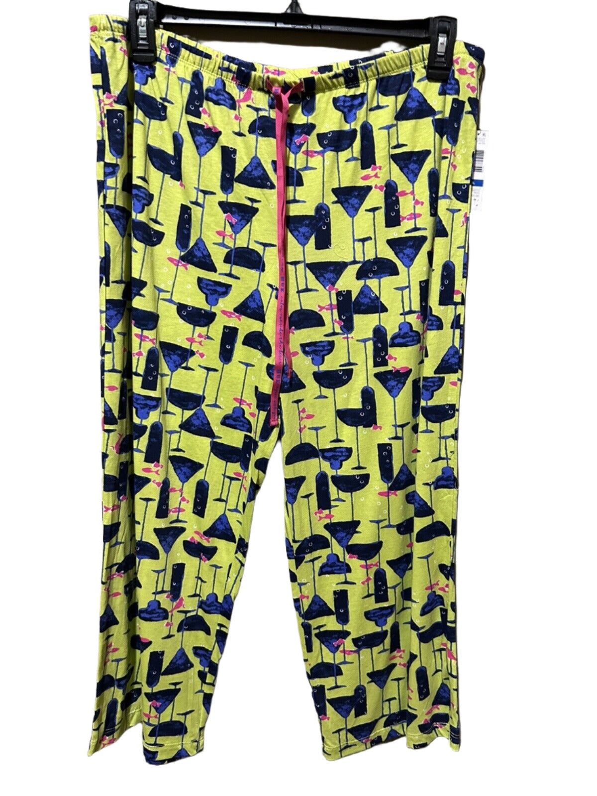 HUE women’s Printed Knit Capri Pajama Sleep Pants