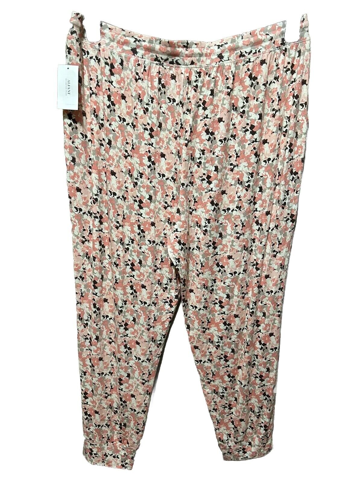 Alfani Women’s Plus Size Super Soft Printed Pajama Pants Peach Sorbet