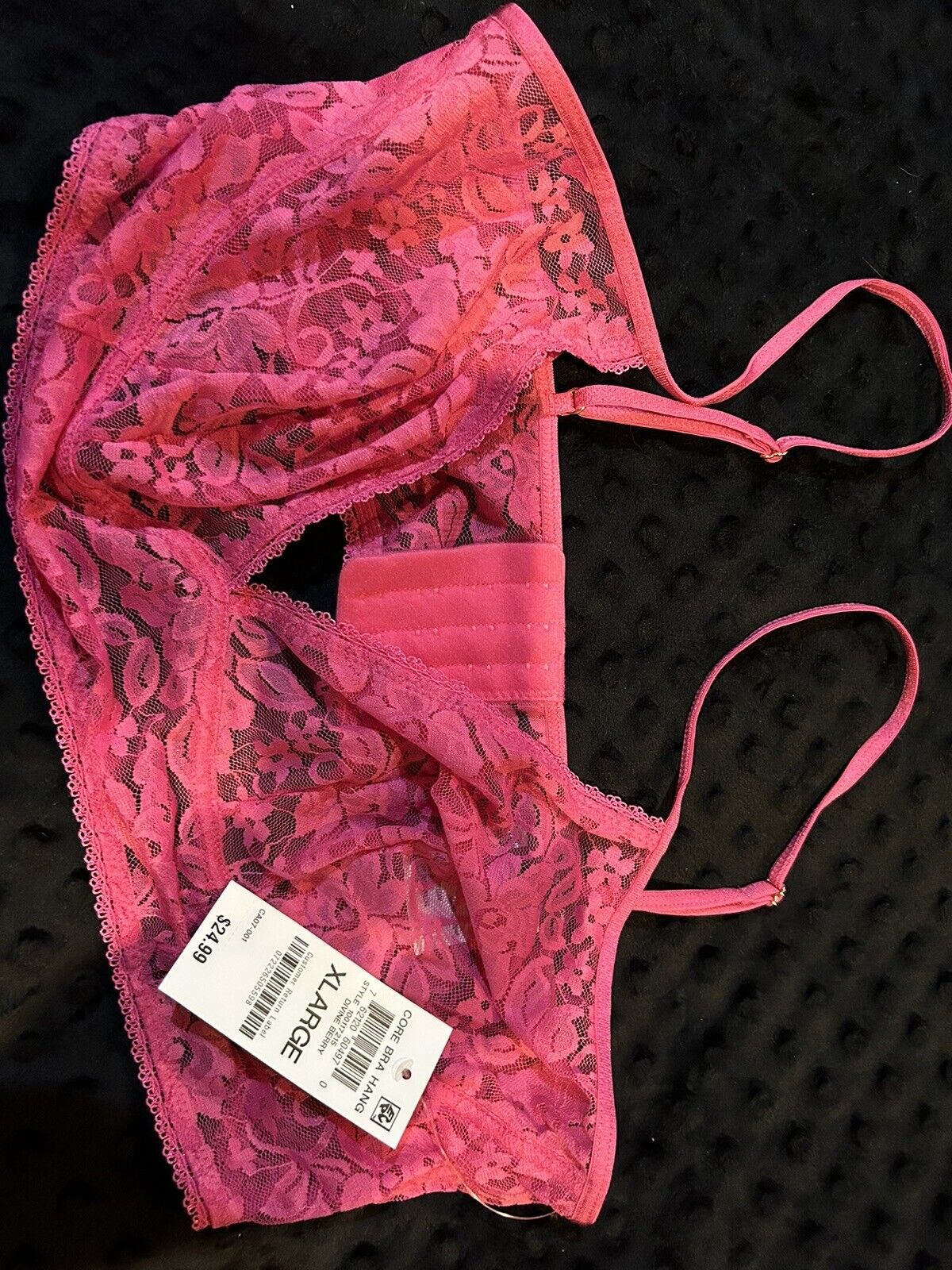 INC International Concepts Wireless Lace Bralette - Divine Berry