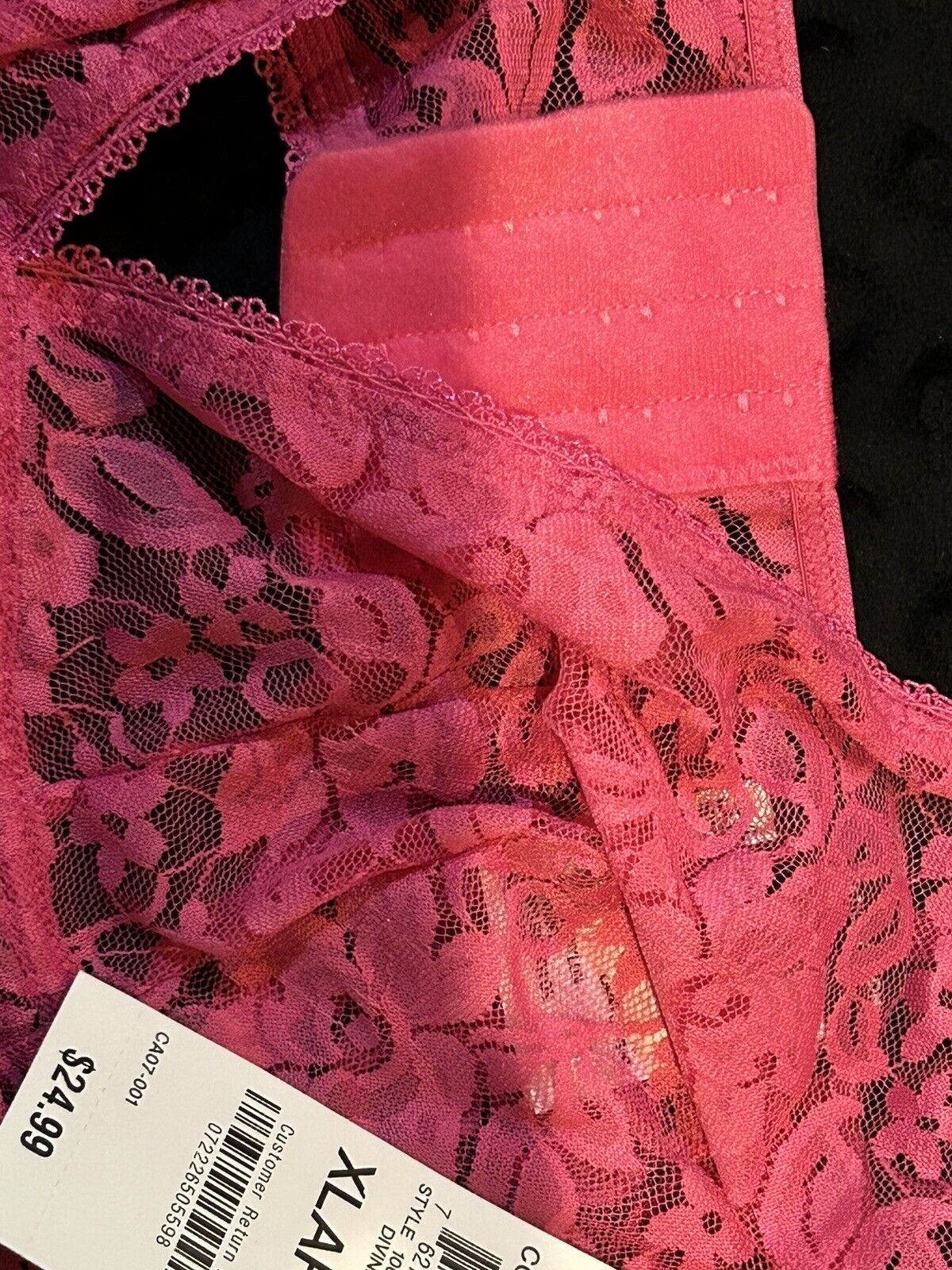 INC International Concepts Wireless Lace Bralette - Divine Berry