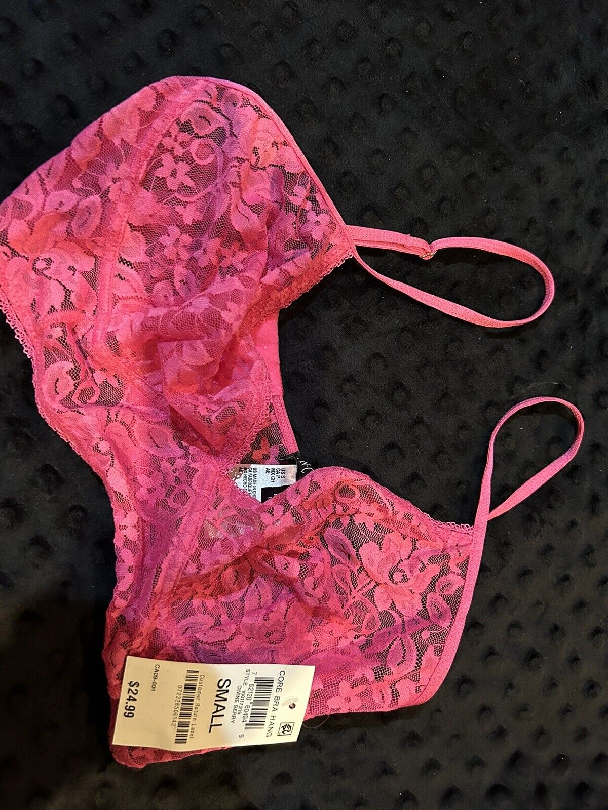 INC International Concepts Wireless Lace Bralette - Divine Berry