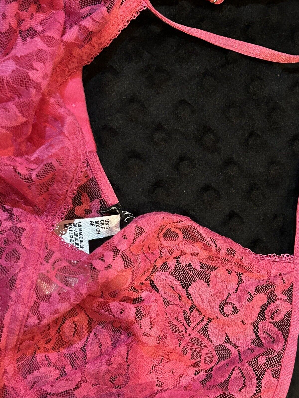 INC International Concepts Wireless Lace Bralette - Divine Berry