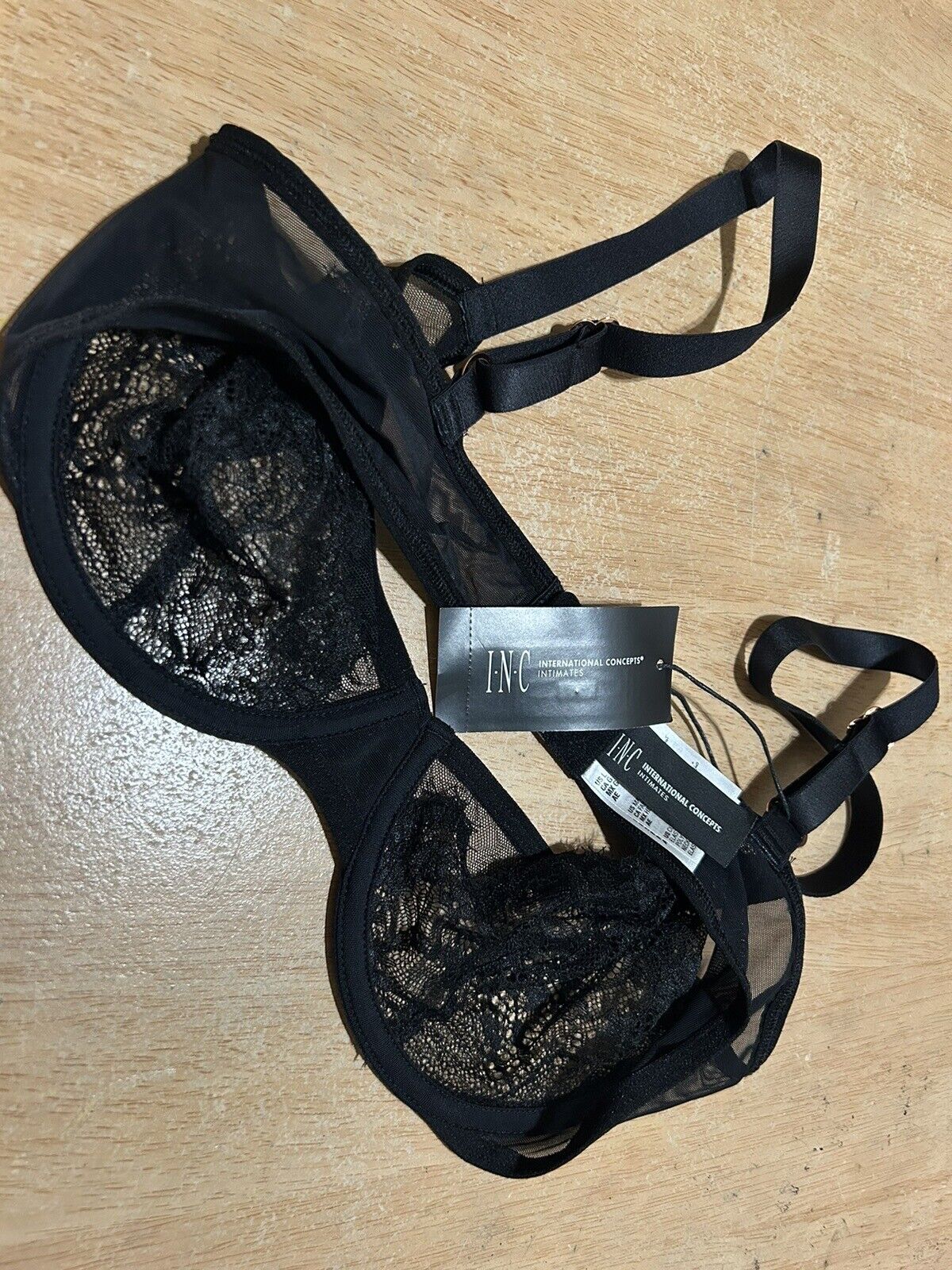 INC International Concepts Unlined Lace Underwire Balconette Bralette