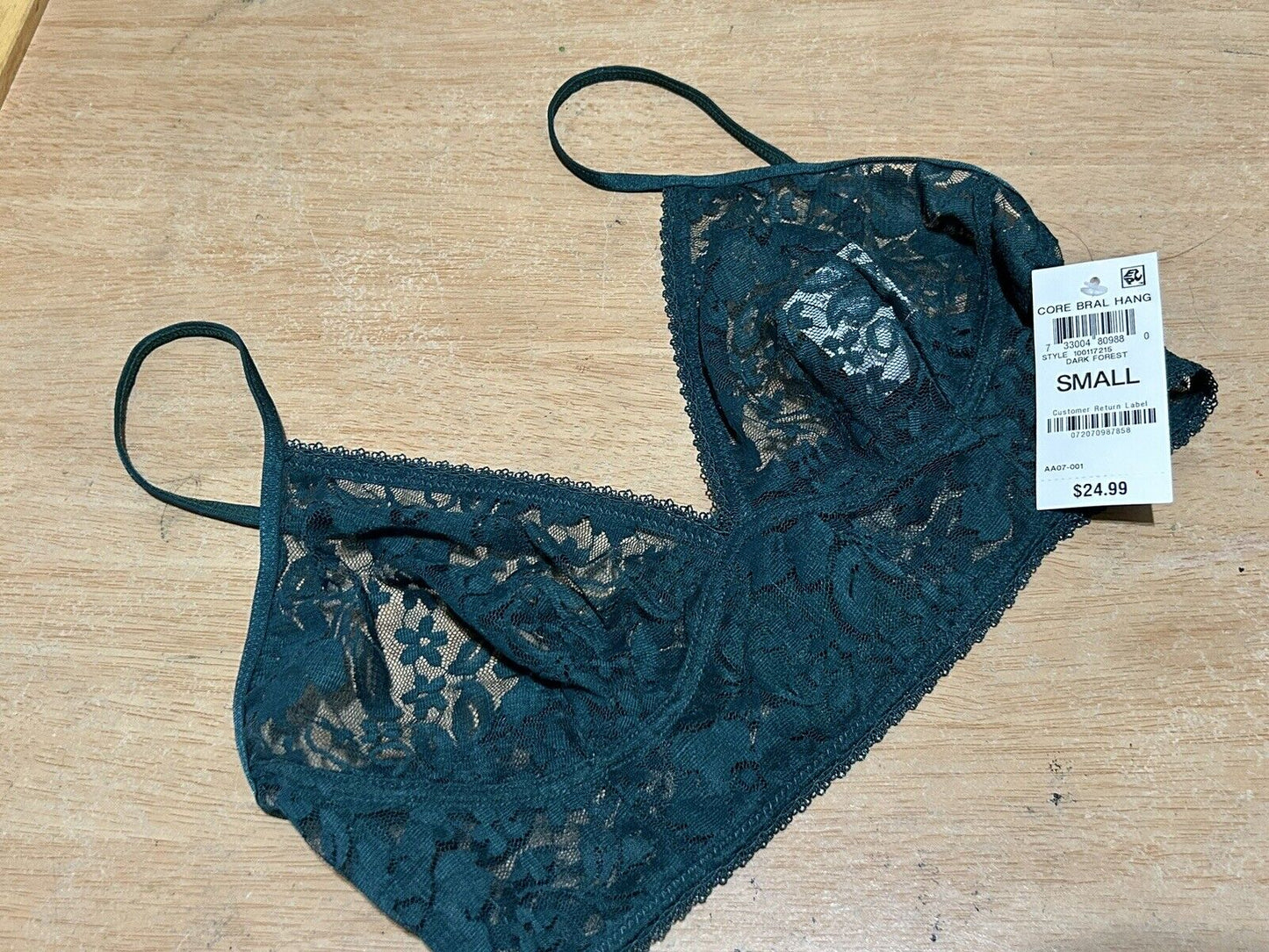 INC International Concepts Women's Lace Bralette Lingerie, Green