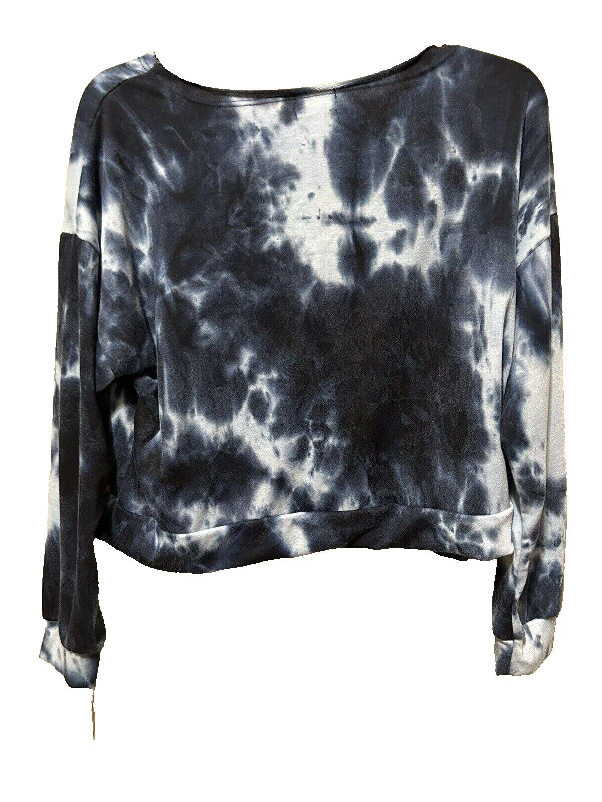 JENNI by Jennifer Moore Women's Tie-Dyed Printed Pajama Lounge Top
