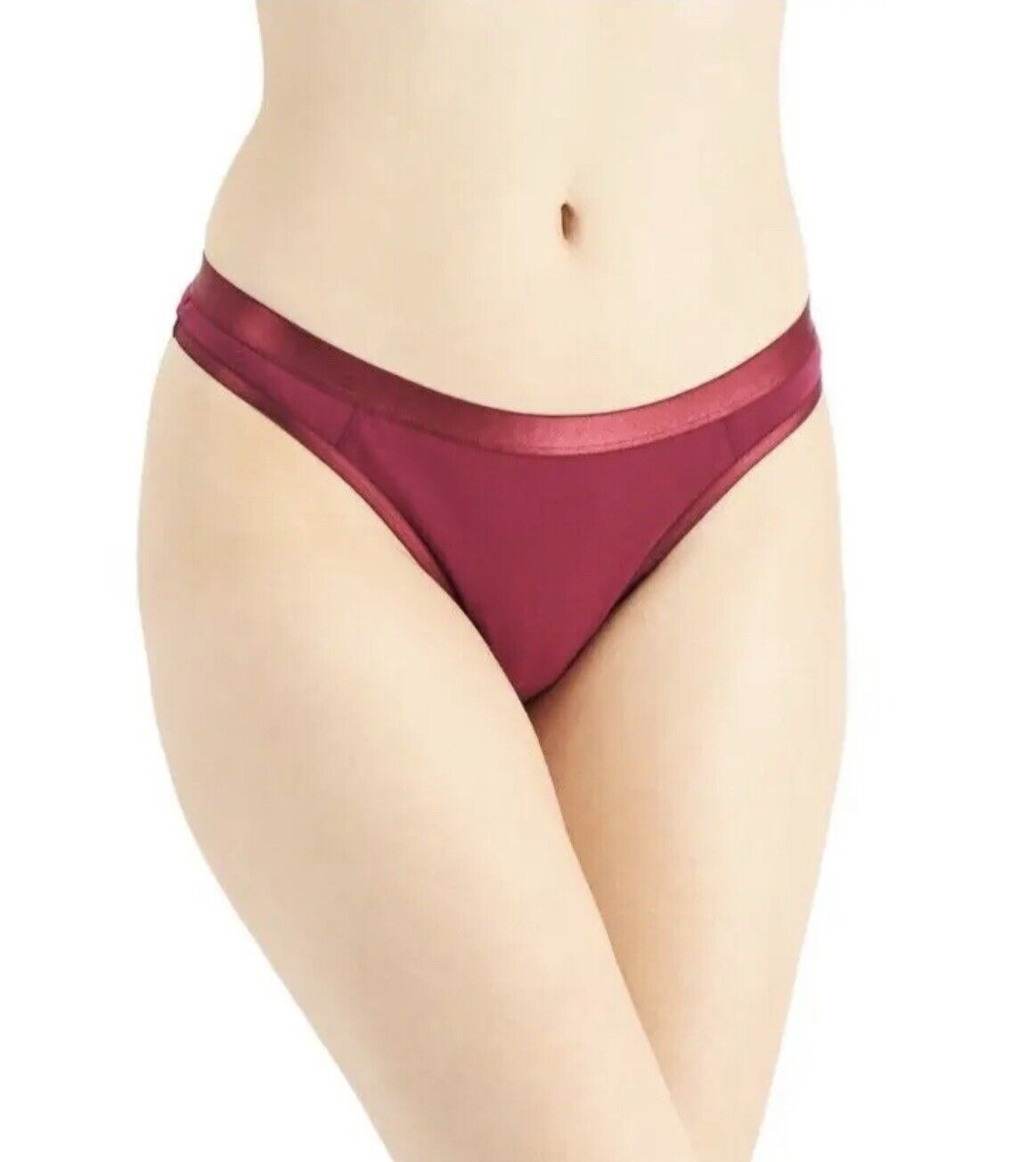 JENNI Women's Plum Wine Thong Panties Underwear