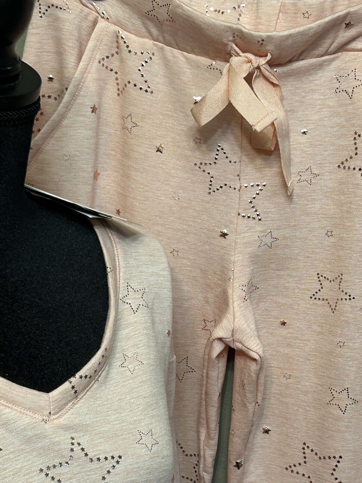 Roudelain Women’s 2 Piece Pajama Lounge Set Pink Rose