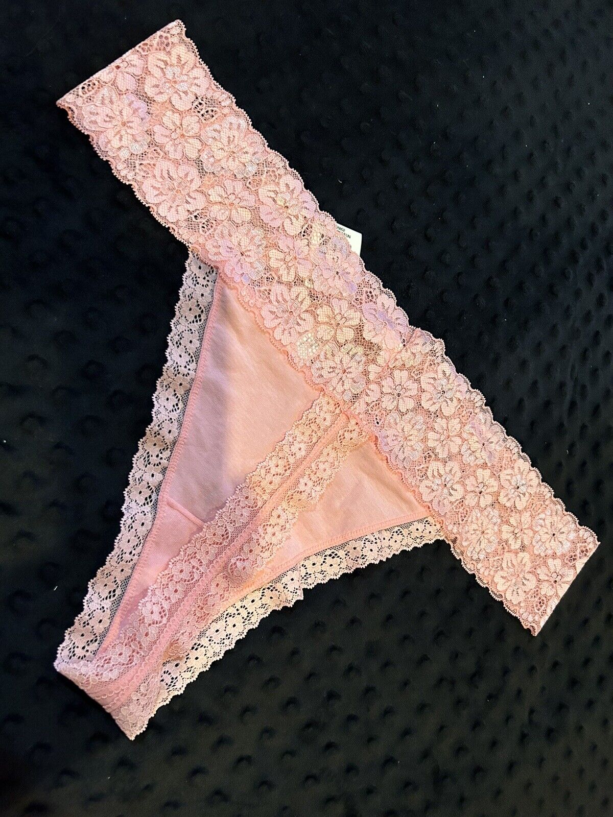 Jenni Women’s Pink Fun Lace Thong Panties Underwear