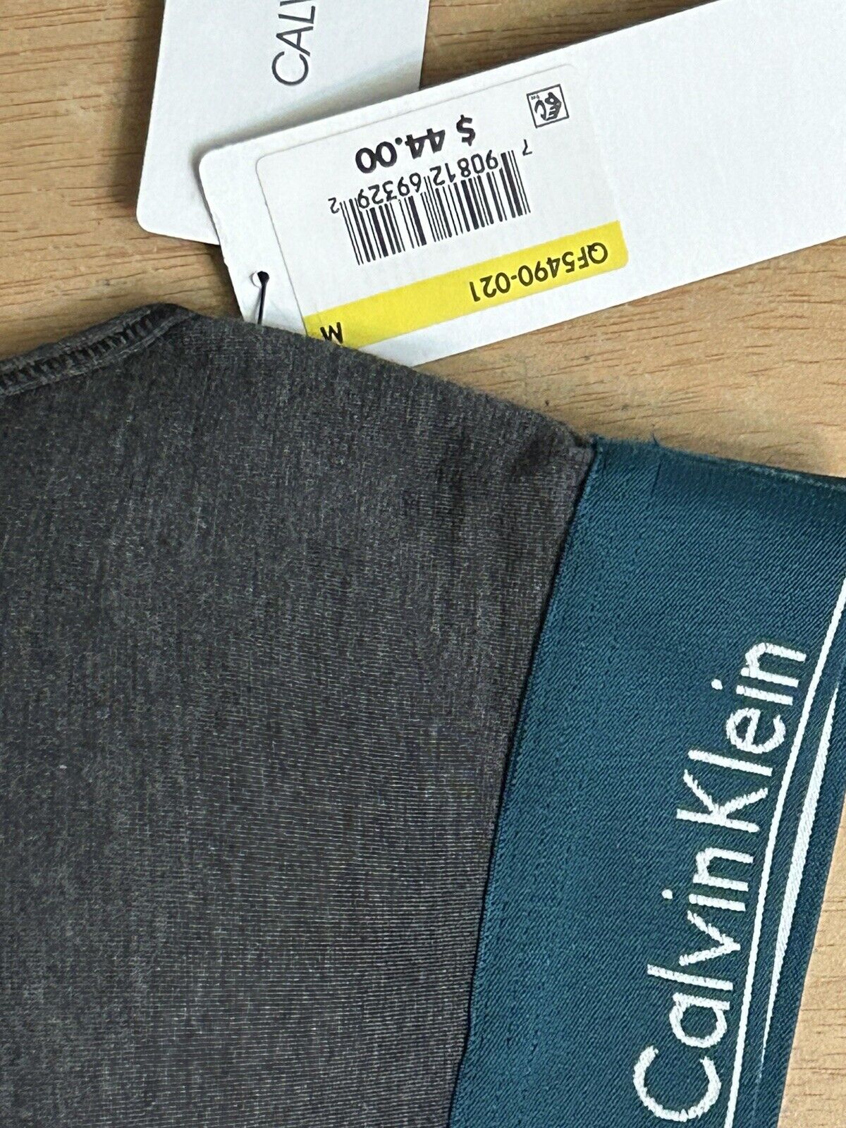 Calvin Klein Womens Scoop Back Bralette Charcoal Heather