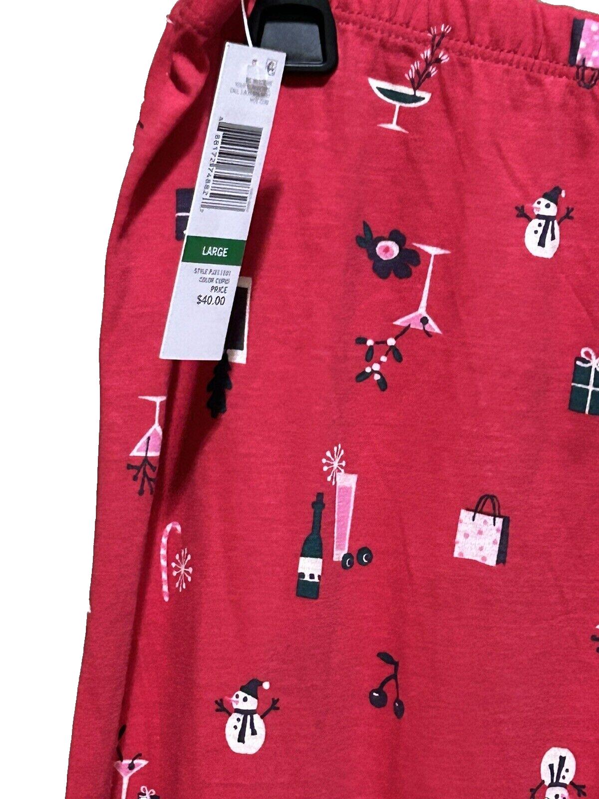 HUE Women’s Printed Knit Capri Pajama Sleep Pants