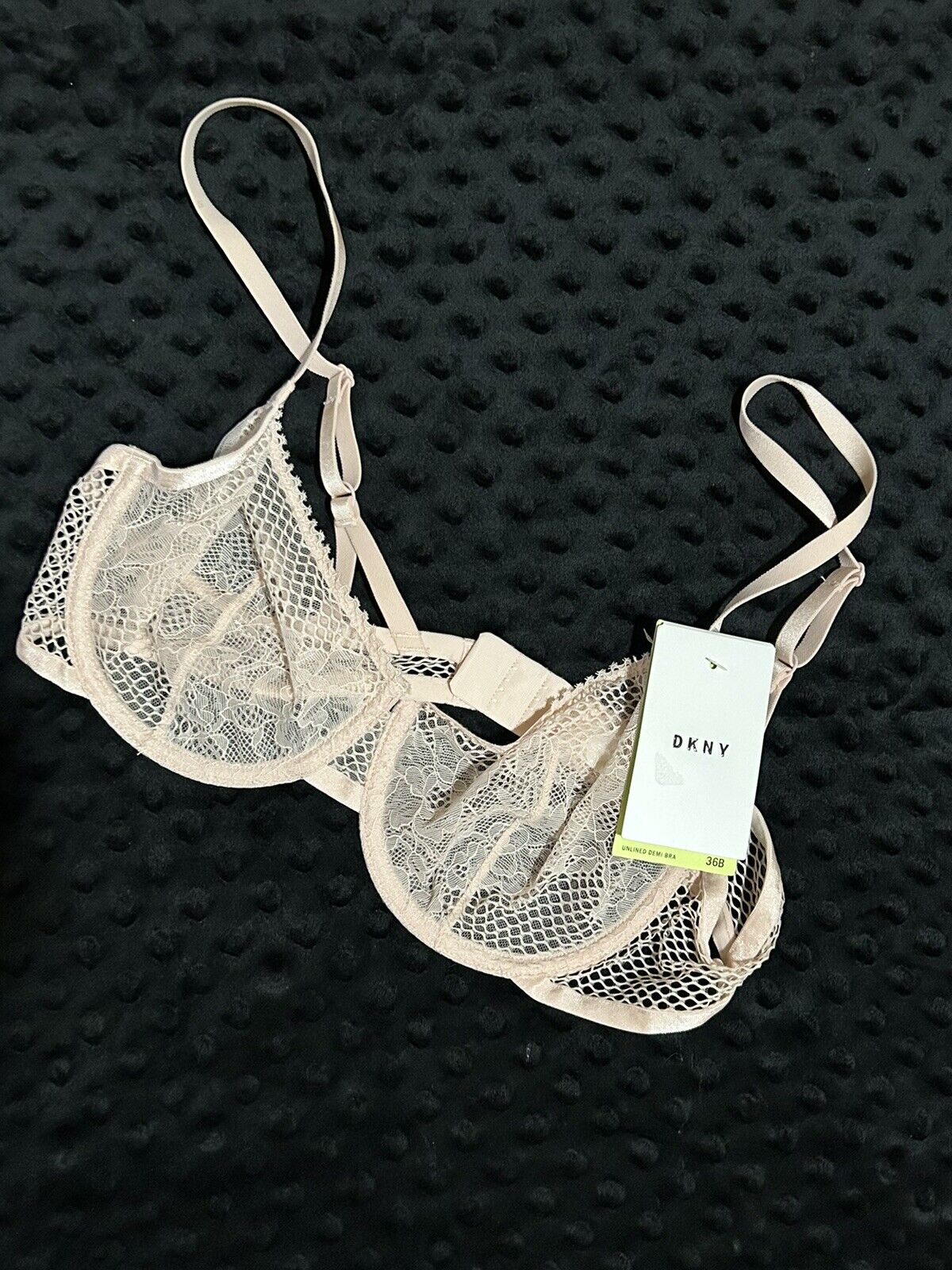 New DKNY Lace Underlined Demi Bra