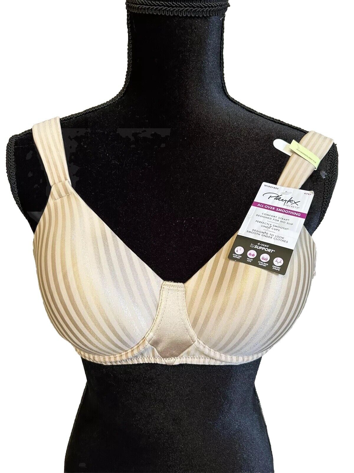 Playtex Smooth Wirefree Bra Secrets Perfectly Seamless No-Slip Comfort Strap