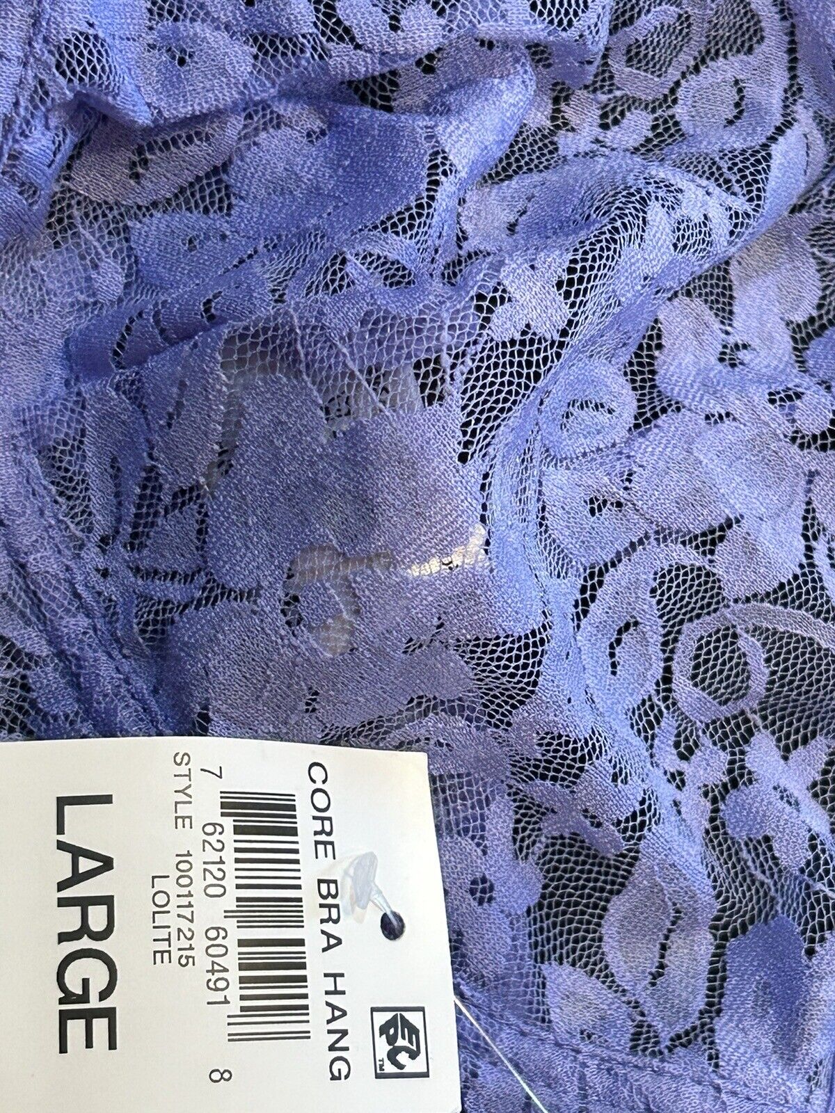 INC International Concepts Women's Floral Lace Bralette Lolite Blue