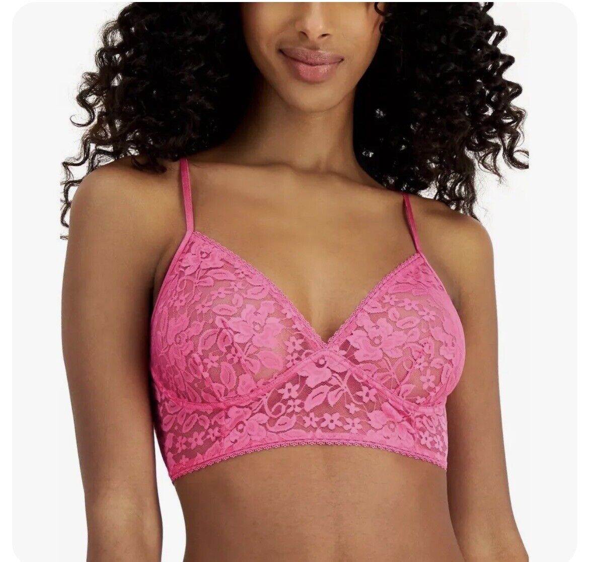 I.N.C. INTERNATIONAL CONCEPTS Women's Lace Bralette Lingerie Pink Gemstone