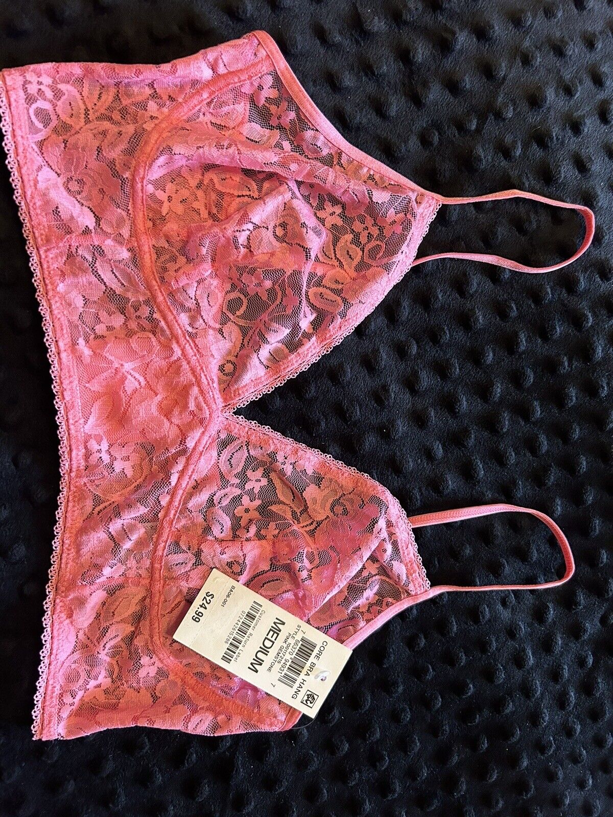 I.N.C. INTERNATIONAL CONCEPTS Women's Lace Bralette Lingerie Pink Gemstone