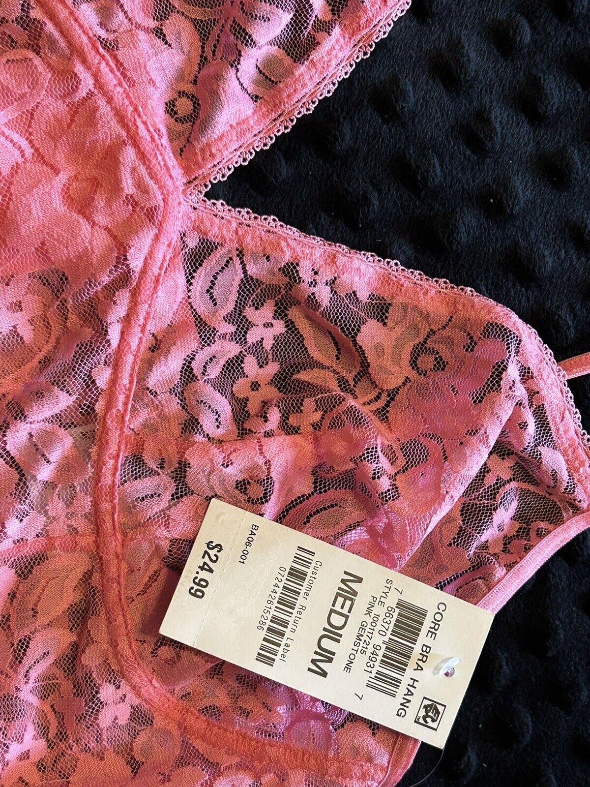 I.N.C. INTERNATIONAL CONCEPTS Women's Lace Bralette Lingerie Pink Gemstone