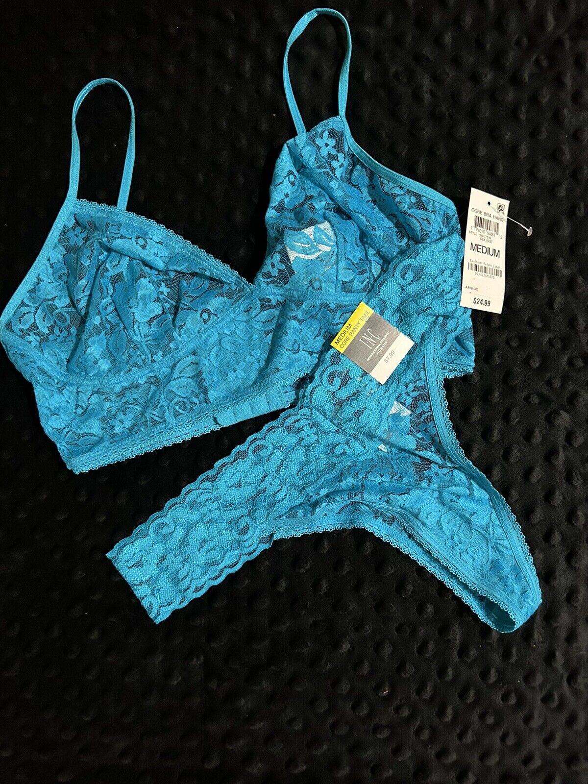 INC Lace 2 Piece Panty Bralette Set Sea Isle