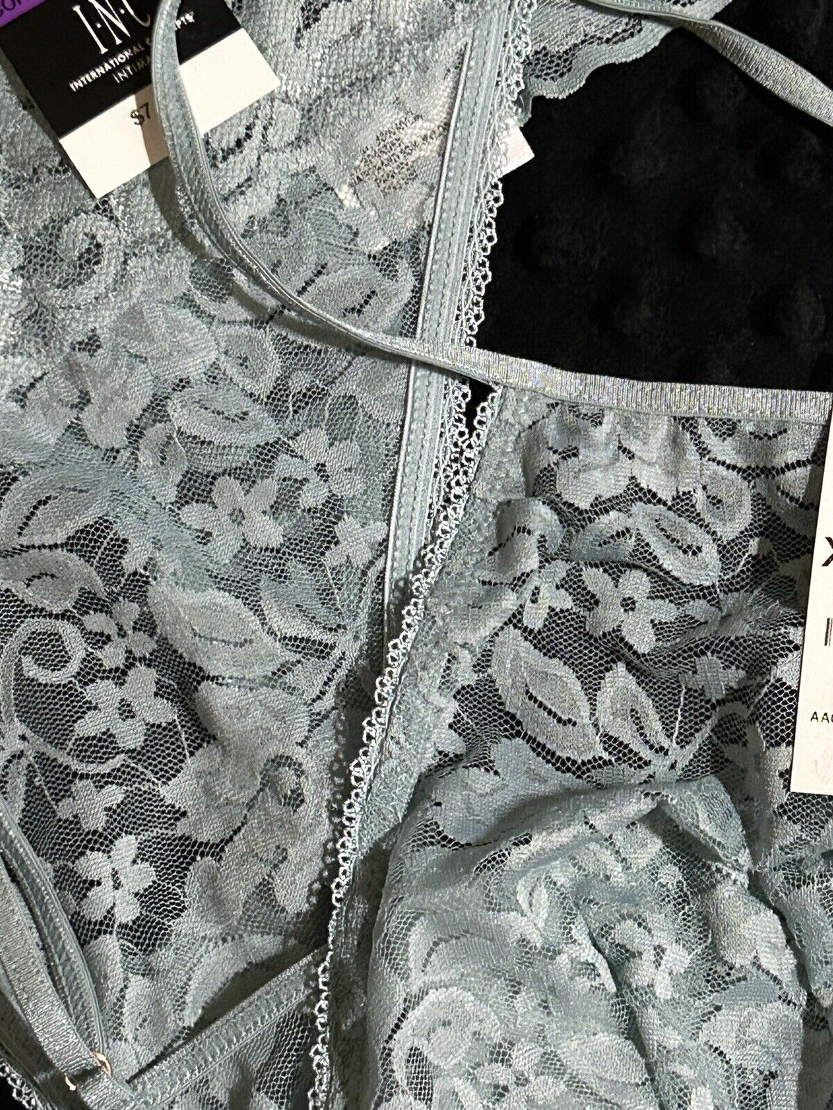 INC International Concepts 2 Piece Lace Panty Bralette Set NWT Dark Forest