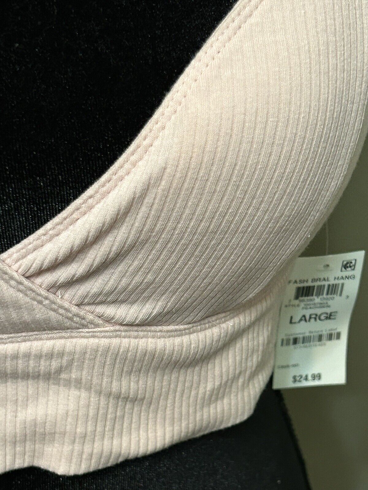 New Jenni Women’s Ribbed Bralette Pink Large
