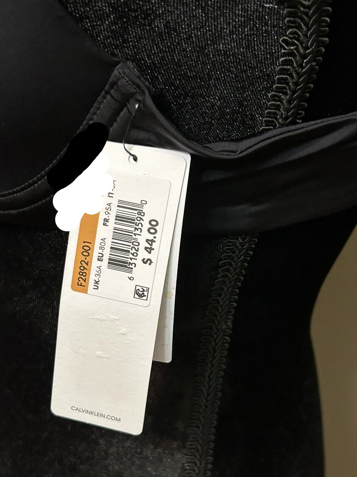 New Calvin Klein Women’s Seductive Comfort Lite Lift Under Wire Bra Black