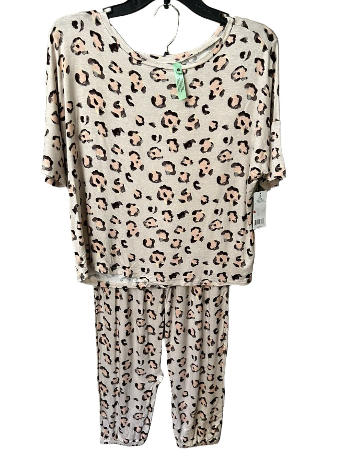 Women’s 2 Piece Honeydew Sun Lover Lounge Pajama Calm Leopard