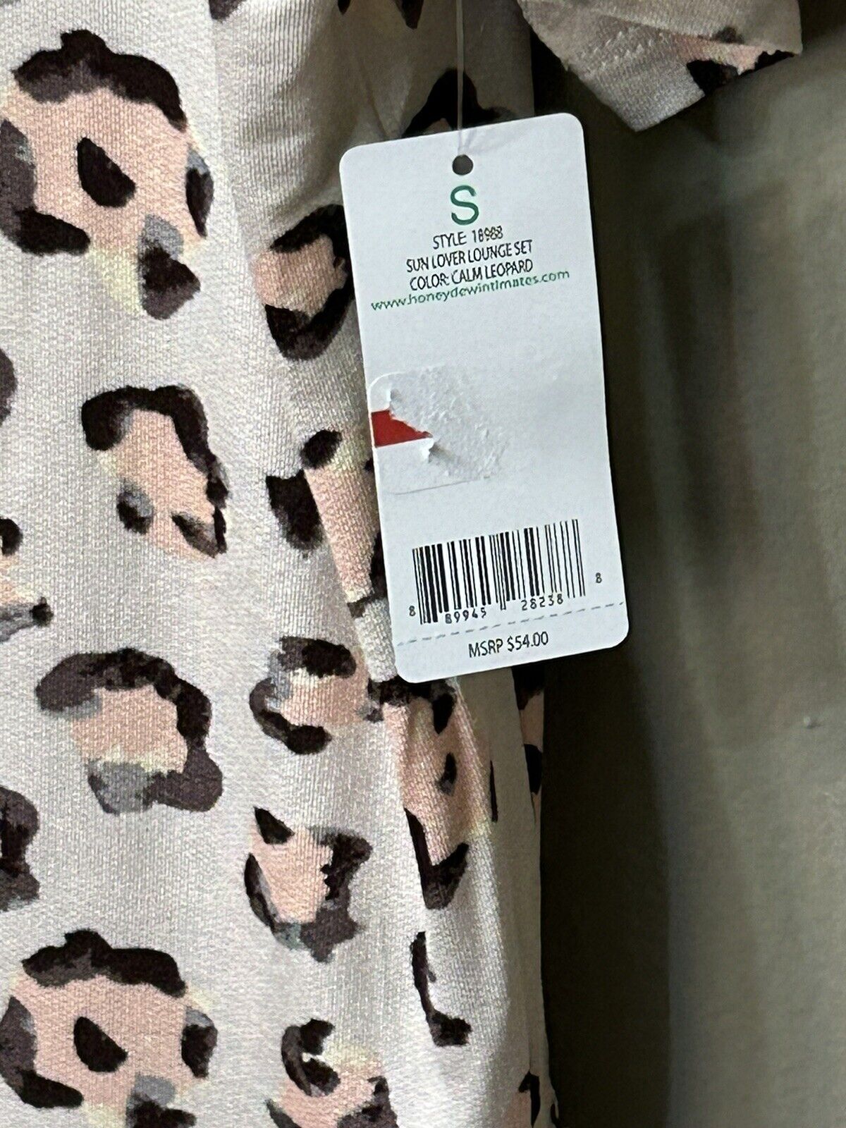 Women’s 2 Piece Honeydew Sun Lover Lounge Pajama Calm Leopard