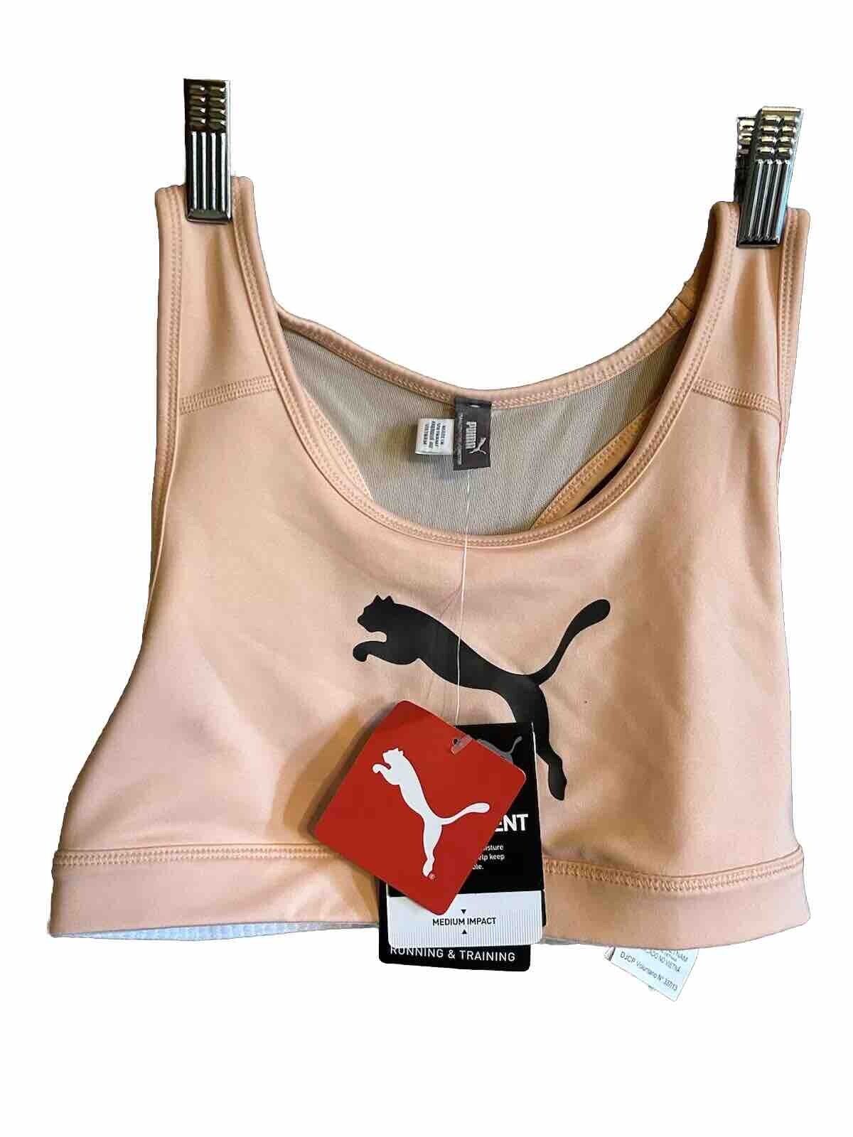 PUMA Women's Mid Impact 4 Keeps Bra Peach