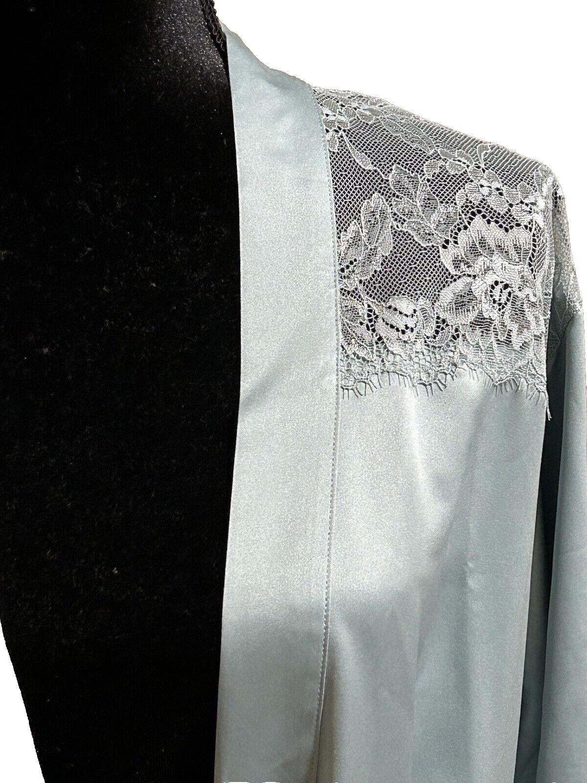 INC Blue Amazonite Women’s Robe With Lace Trim