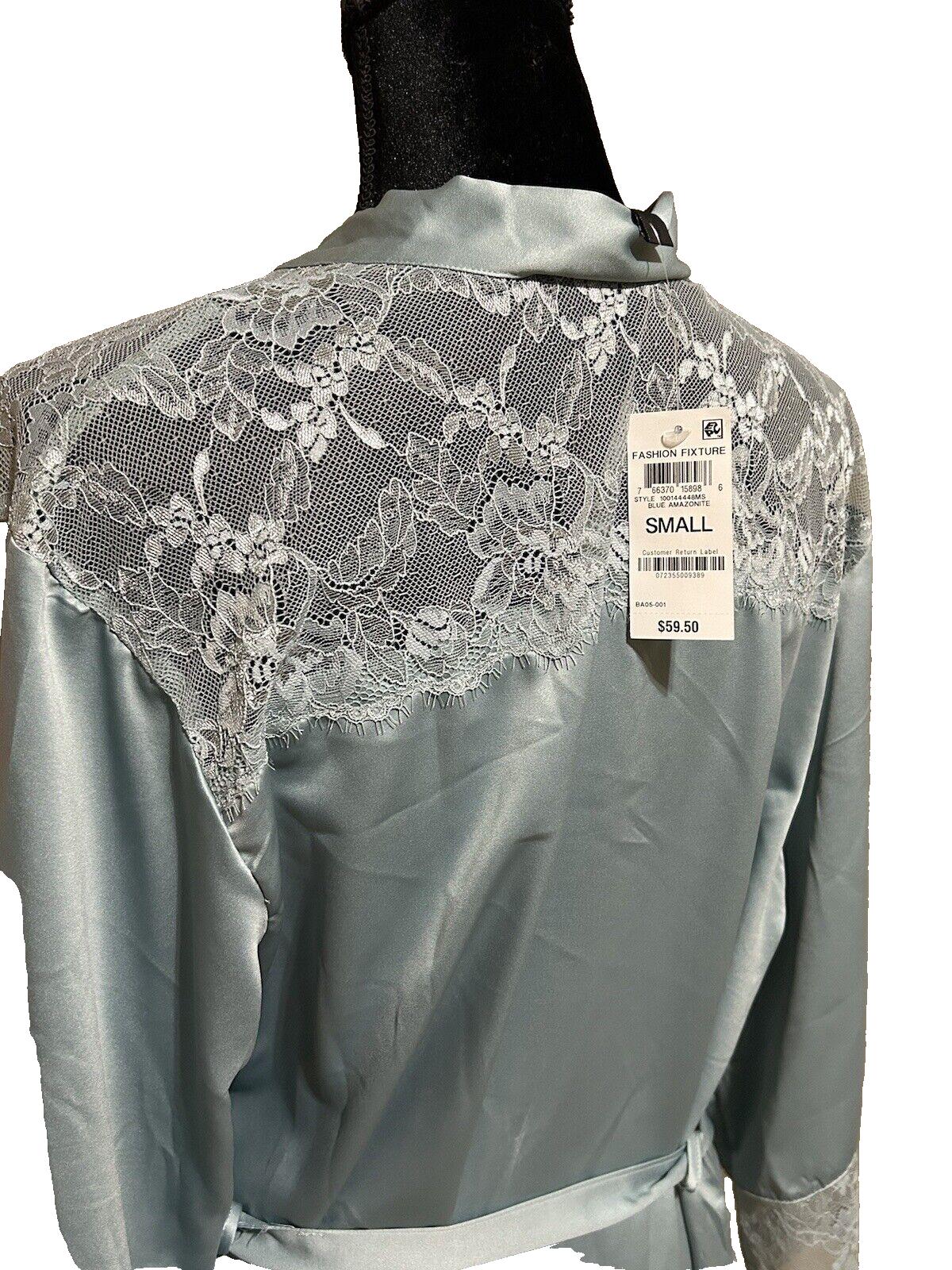 INC Blue Amazonite Women’s Robe With Lace Trim
