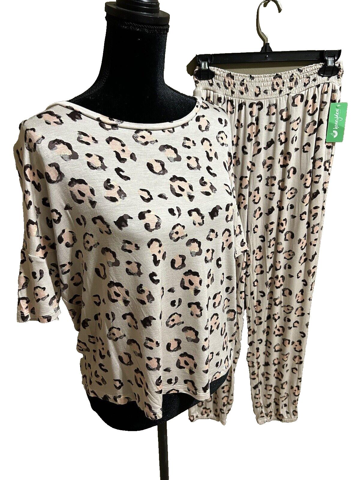 Honeydew Women’s Two Piece Calm Leopard Sun Lover Lounge Pajama Set