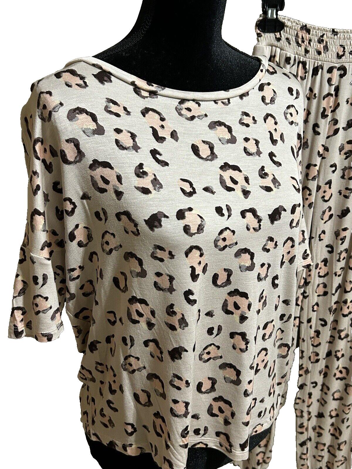 Honeydew Women’s Two Piece Calm Leopard Sun Lover Lounge Pajama Set