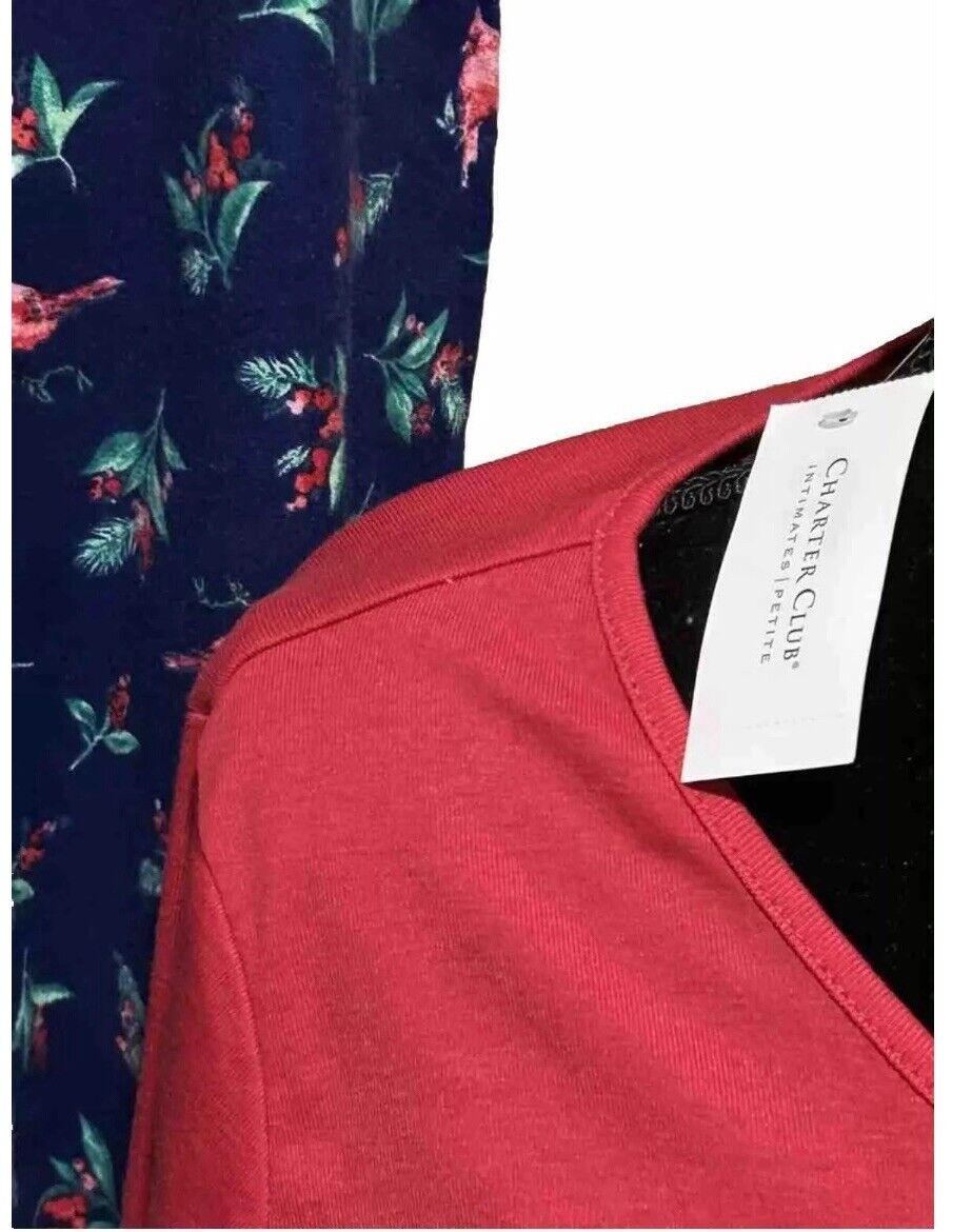 Charter Club Women's 2 Piece Matching Red/Blue Pajama Set