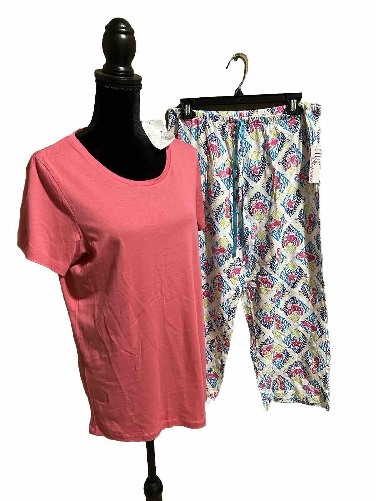 Hue Women’s Matching Two Piece Capri Pajama Lounge Set