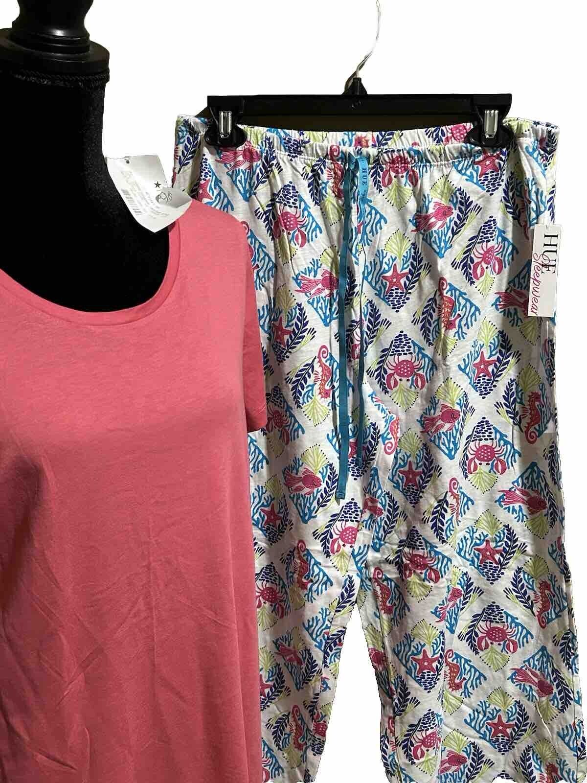 Hue Women’s Matching Two Piece Capri Pajama Lounge Set