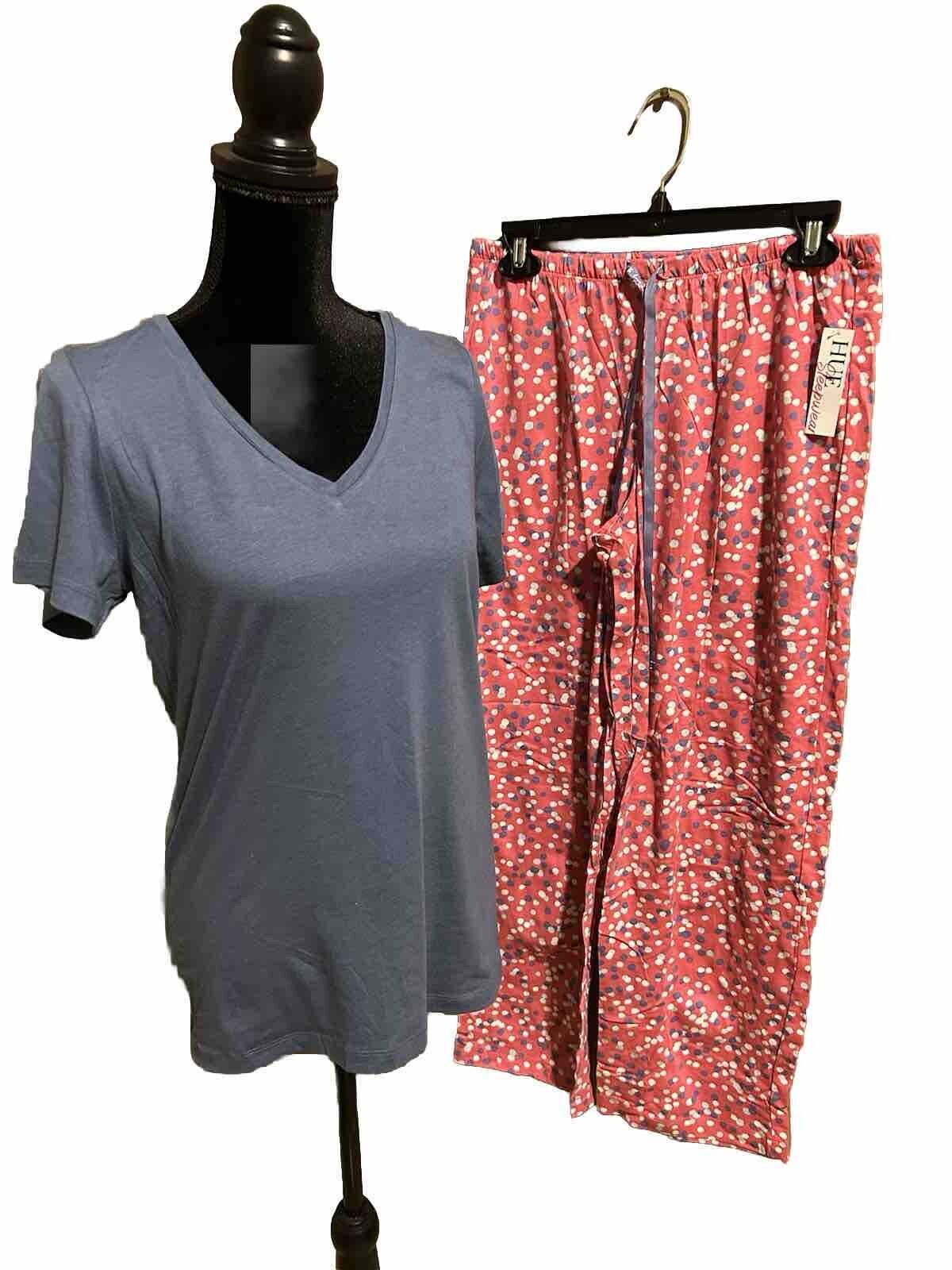 Hue Women’s Matching Two Piece Capri Pajama Lounge Set