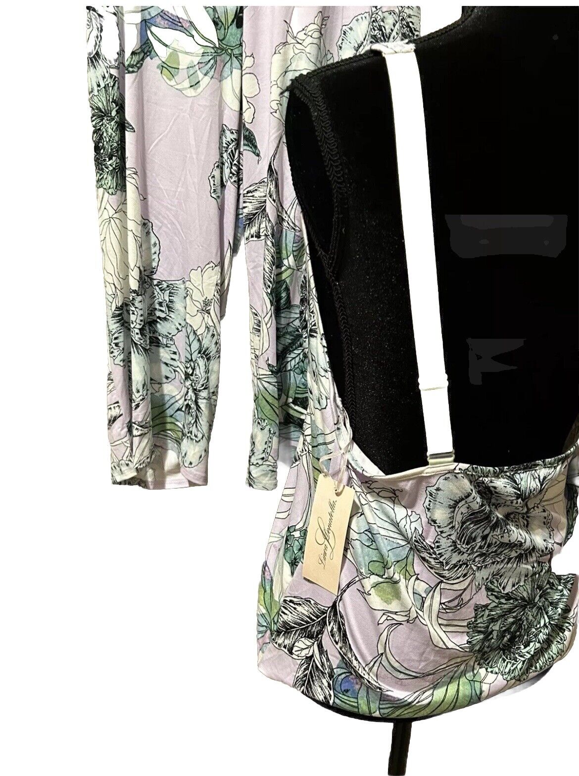 Linea Donatella Palm Garden Cami & Cropped Pants Pajama 2 Piece Set-Lilac