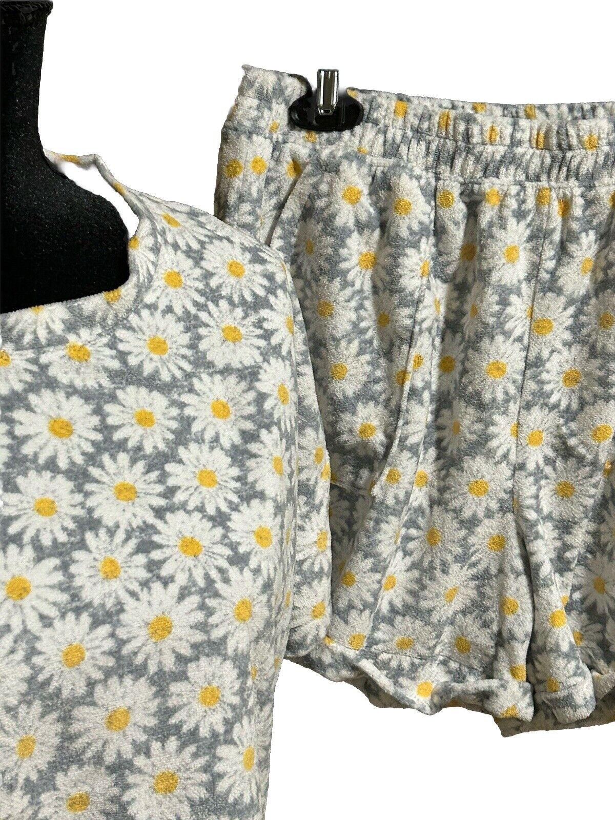 Roudelain Women’s Two Piece Terry Cloth Pajama Lounge Set Tradewinds