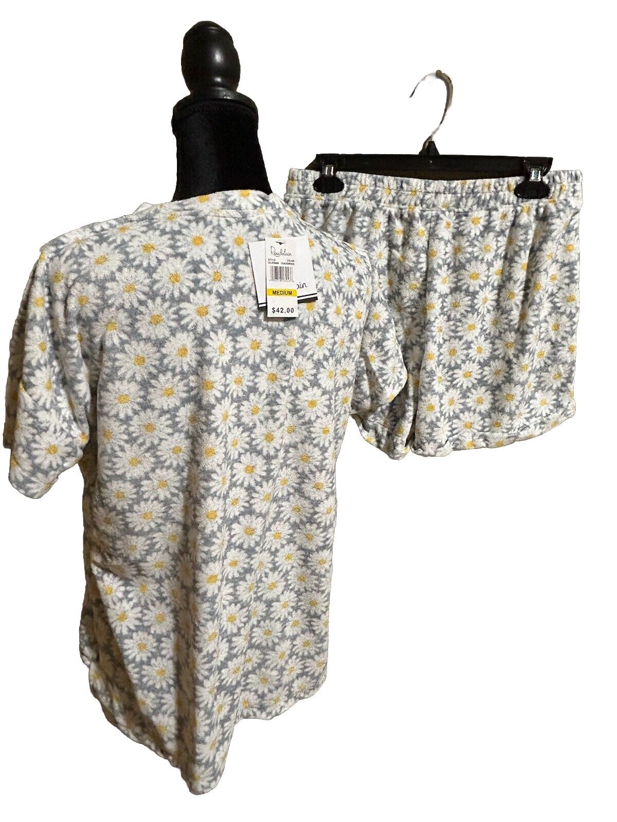 Roudelain Women’s Two Piece Terry Cloth Pajama Lounge Set Tradewinds