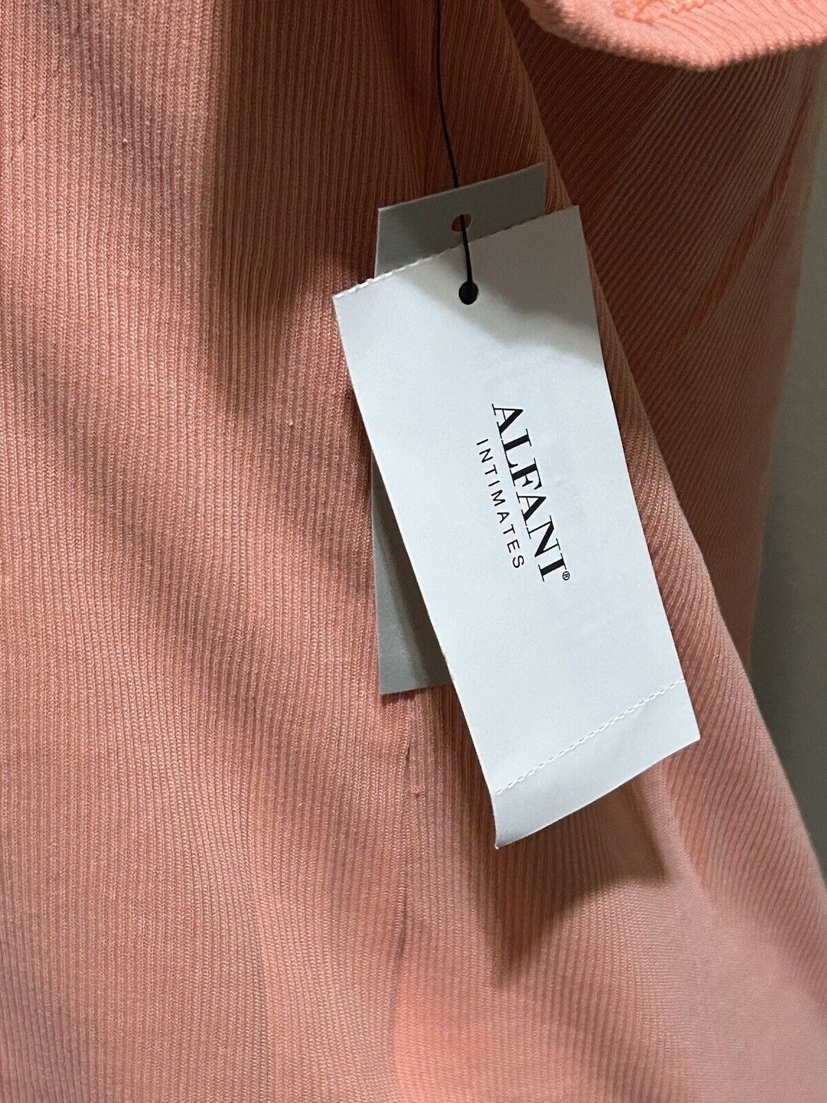 Alfani Women’s Two-Piece Ribbed Peach Sorbet Pajama Lounge Short Set