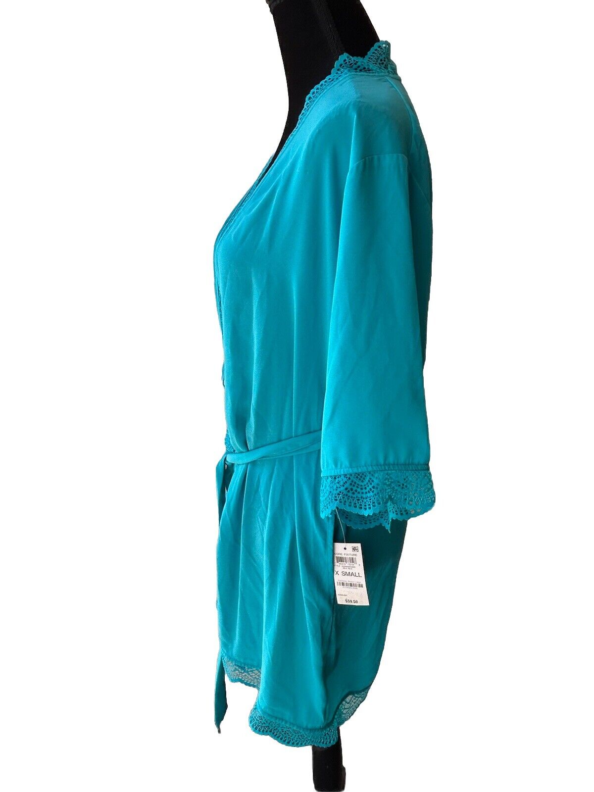Inc International Concepts Lace Trim Robe Lingerie in Sea Isle
