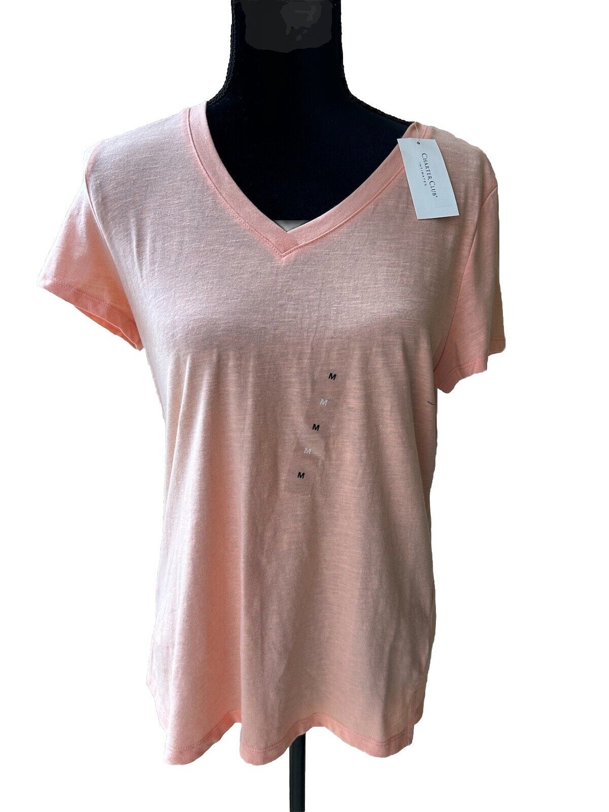 CHARTER CLUB Women's Everyday Cotton V-Neck Pajama Sleep Shirt