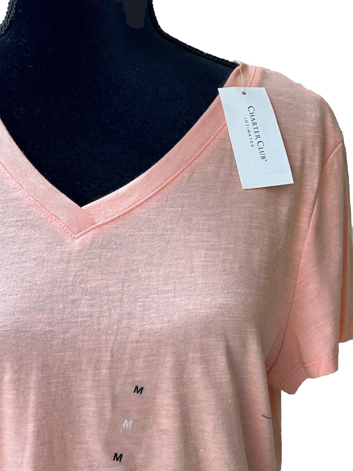 CHARTER CLUB Women's Everyday Cotton V-Neck Pajama Sleep Shirt