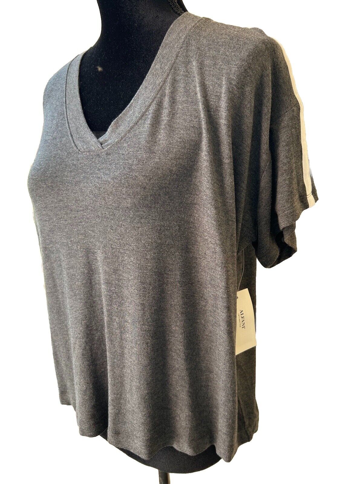 Alfani Women’s Short Sleeve Night Shirt Grey
