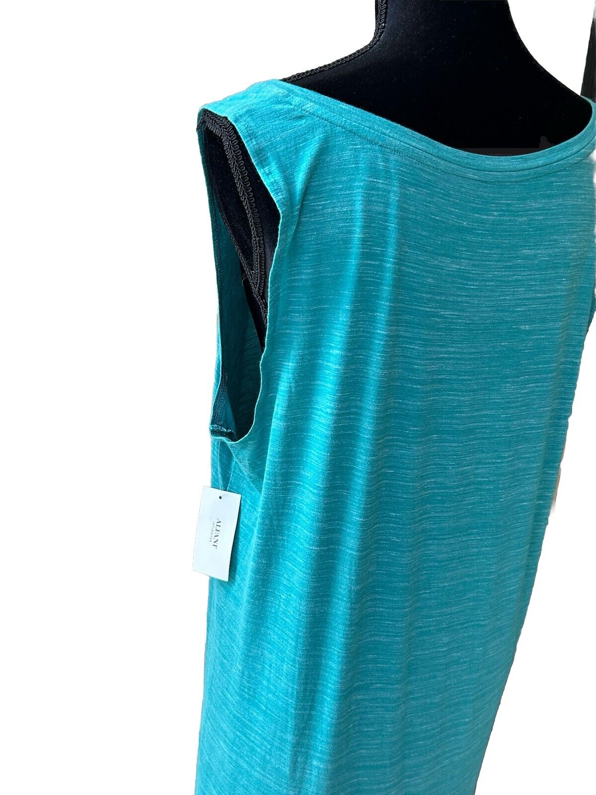 Alfani Women’s V Neck Nightgown Chemise Greenblue Slate Spacedye XS