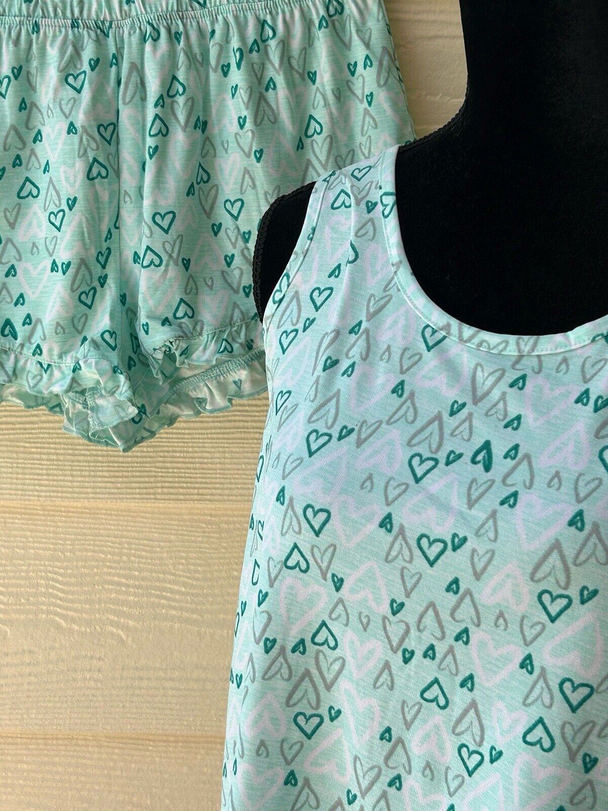 Roudelain Women’s Bay Green Yummy 2 Piece Short Pajama Set
