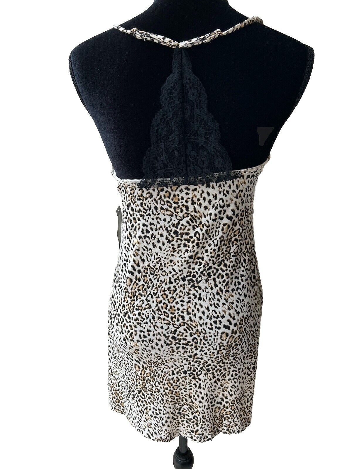 INC International Concepts Women's Lace-Back Printed Knit Chemise Cheetah