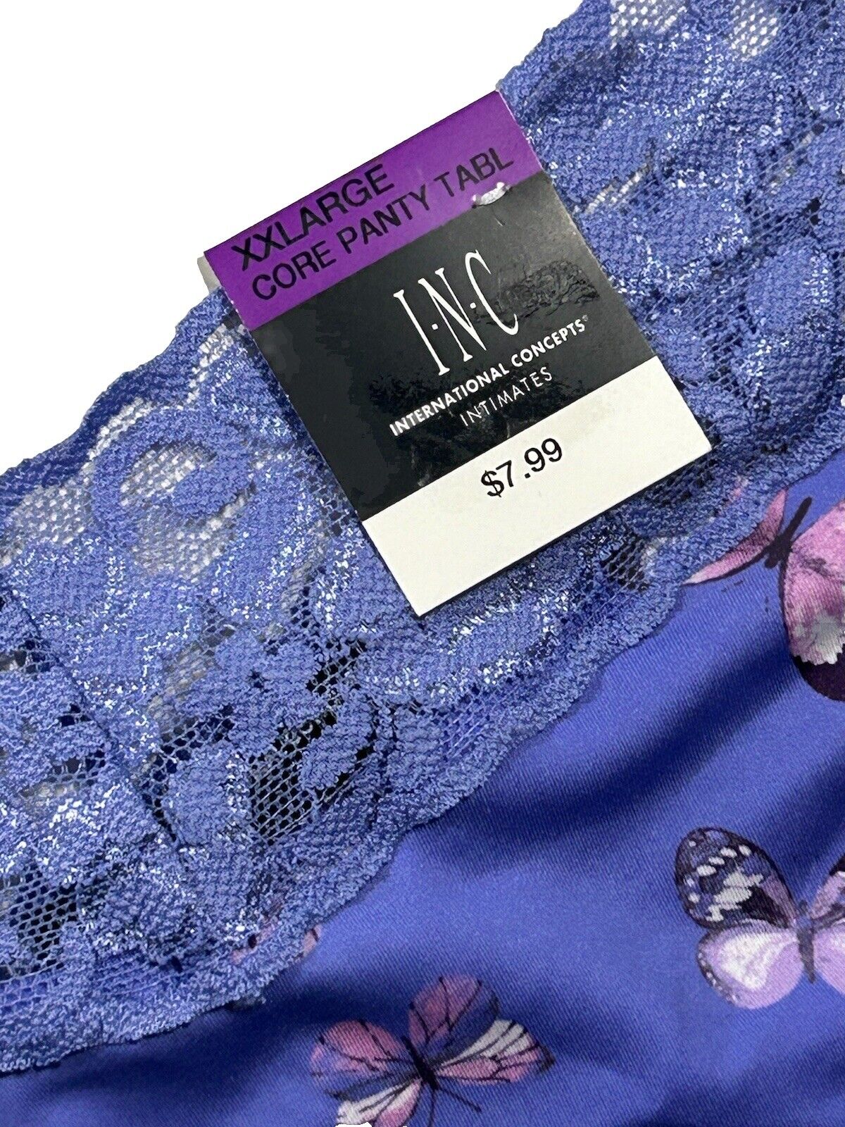 INC International Concepts Plus Lace Butterfly Thongs Panties Underwear