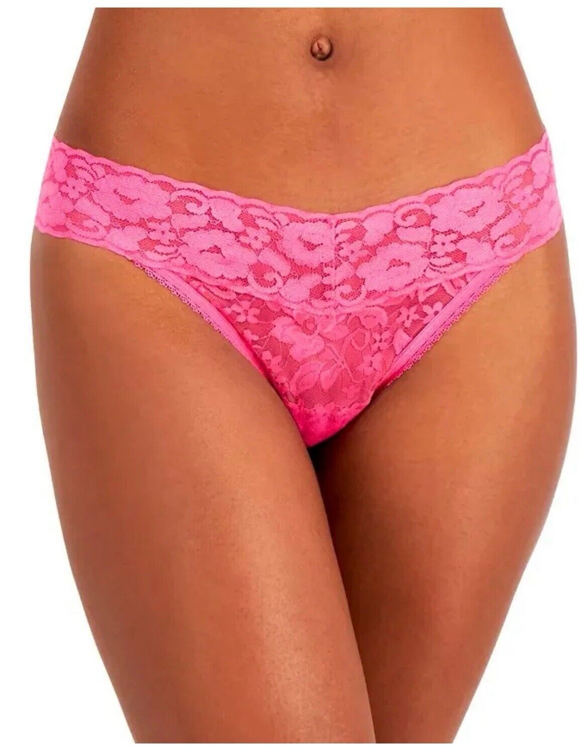 INTERNATIONAL CONCEPTS Women's Lace Thong Underwear Pink Gemstone