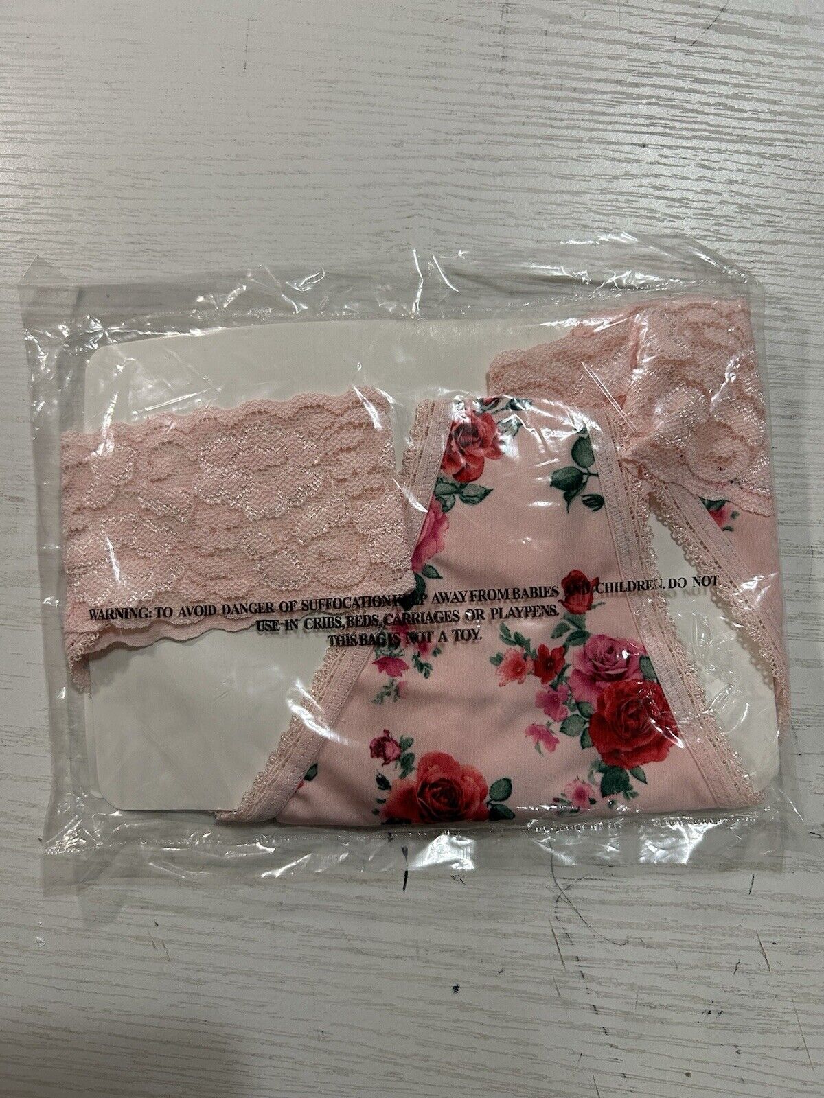 INC International Concepts Plus Lace-Trim Thong Underwear Unopened V-Day